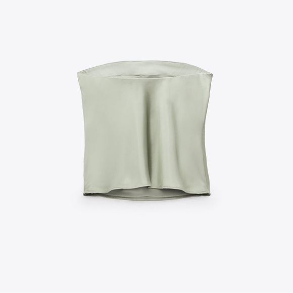 Zara Gray green STRAPLESS SATIN EFFECT TOP
NWT Size XXL - Picture 3 of 4